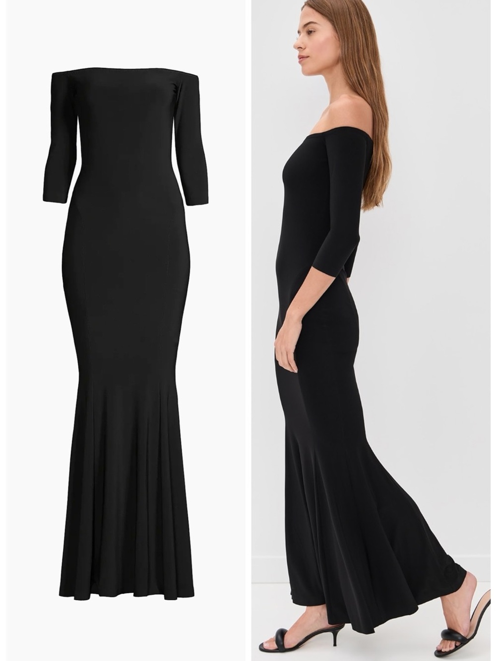 Like New - Norma Kamali Off Shoulder Fishtail Gown (L)